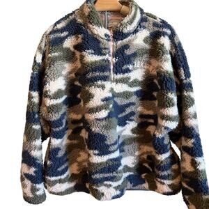 Grayson Threads Juniors' Camo Print Weekend Sherpa Sweatshirt - XXL - NWT